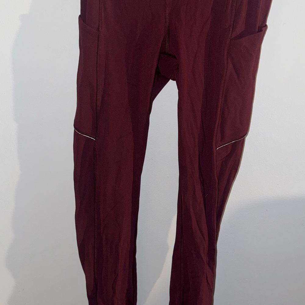Burgundy Lululemon Leggings